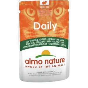 Nur Heute Sparpaket 30 x 70 g Almo Nature Daily mit Kalb & Lamm Katzen Nassfutter